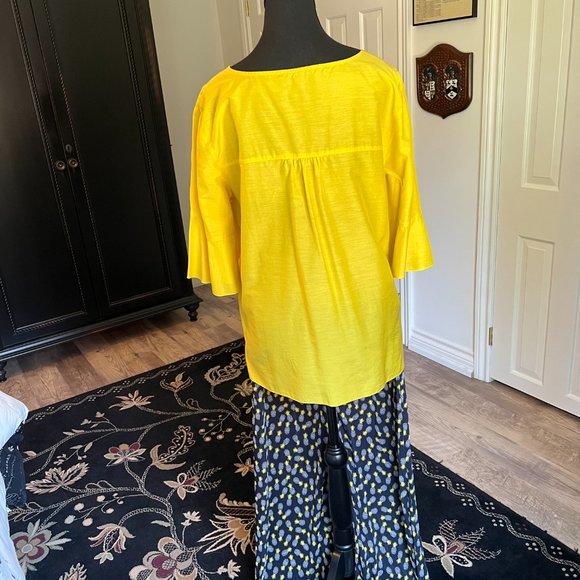 Laurel Yellow Bell Sleeve Shirt & Pineapple Pants - Picture 3 of 3